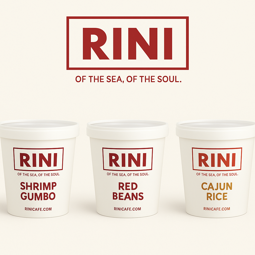 RINI — Shrimp Gumbo, Red Beans, and Cajun Rice packaging
